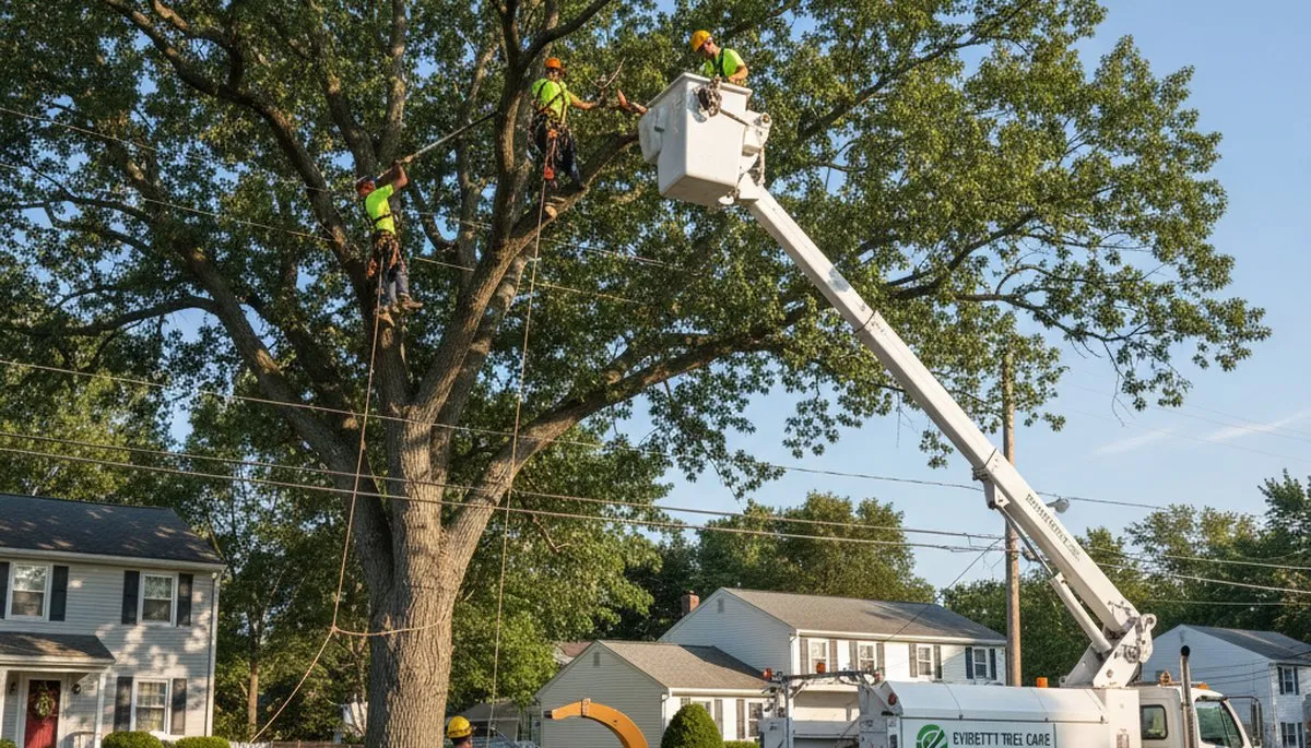 Professional tree removal service in Saugus MA clearing large trees safely and efficiently
